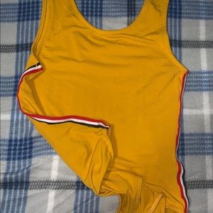 Yellow bodysuit